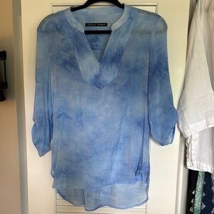 Ivanka Trump Sheer Blouse in summer blue